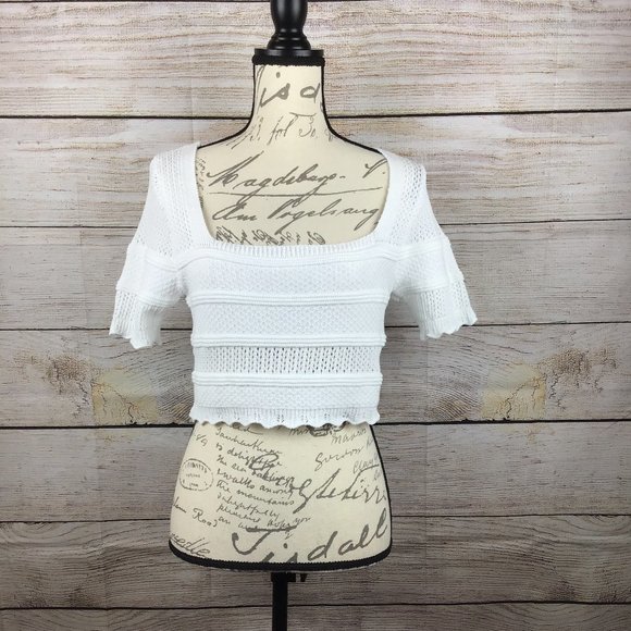 ASOS Tops - ASOS White Crop Top Sweater NWOT